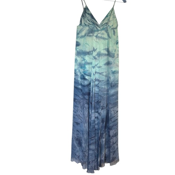 Gypsy 05 Silk Blue Gradient Babydoll Maxi Dress Small - Picture 6 of 16